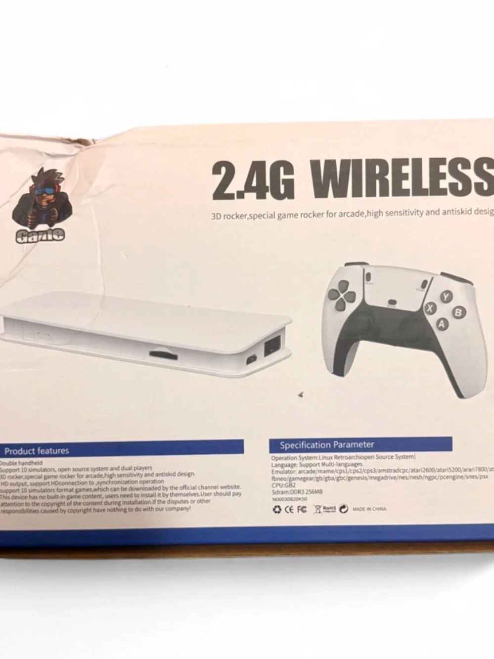 2.4G Wireless White Game Console with Controller